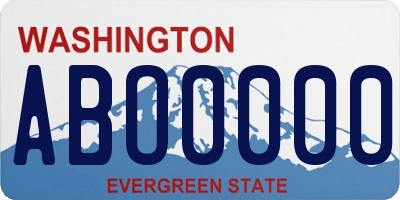 WA license plate ABO0000