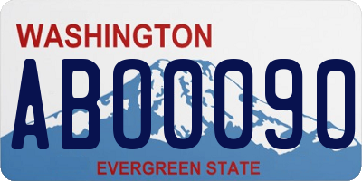 WA license plate ABO0090
