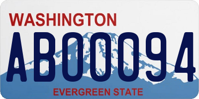 WA license plate ABO0094