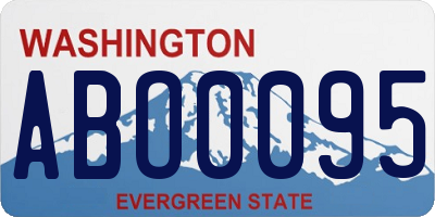 WA license plate ABO0095