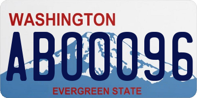 WA license plate ABO0096