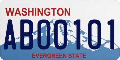 WA license plate ABO0101