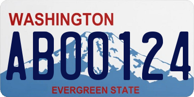 WA license plate ABO0124