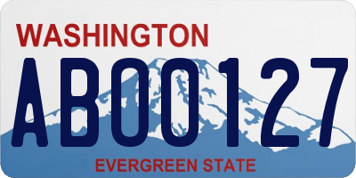WA license plate ABO0127