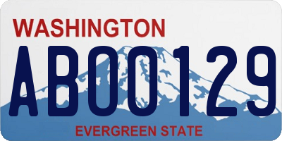 WA license plate ABO0129
