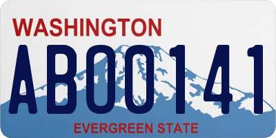 WA license plate ABO0141