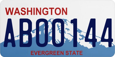 WA license plate ABO0144