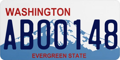 WA license plate ABO0148