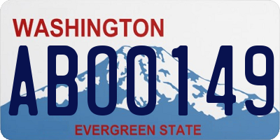 WA license plate ABO0149