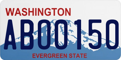 WA license plate ABO0150