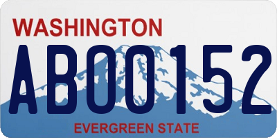 WA license plate ABO0152