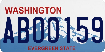 WA license plate ABO0159
