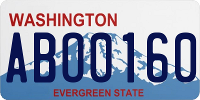 WA license plate ABO0160