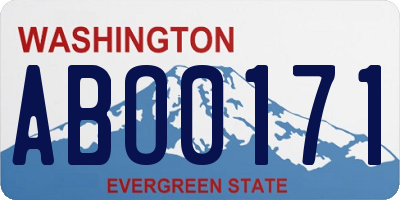 WA license plate ABO0171