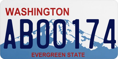WA license plate ABO0174