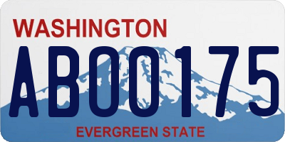 WA license plate ABO0175