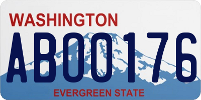 WA license plate ABO0176