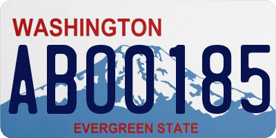 WA license plate ABO0185