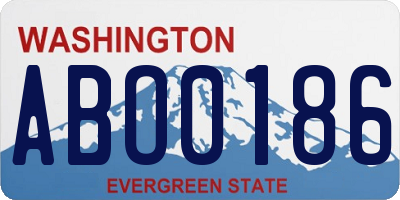 WA license plate ABO0186