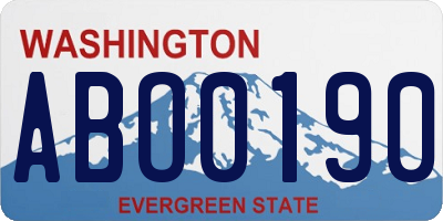 WA license plate ABO0190