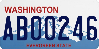 WA license plate ABO0246