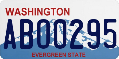 WA license plate ABO0295