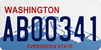 WA license plate ABO0341