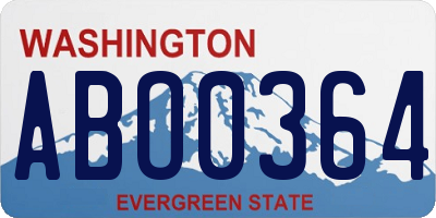 WA license plate ABO0364
