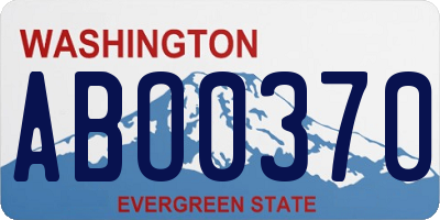 WA license plate ABO0370