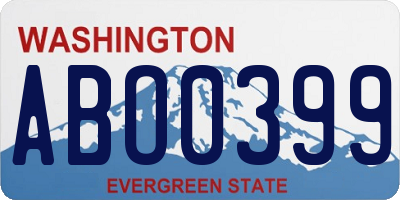 WA license plate ABO0399