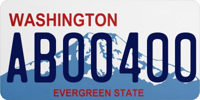 WA license plate ABO0400