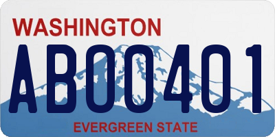 WA license plate ABO0401