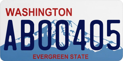 WA license plate ABO0405