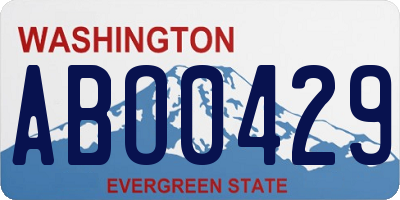 WA license plate ABO0429