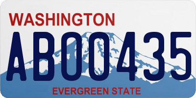 WA license plate ABO0435
