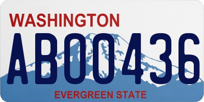WA license plate ABO0436