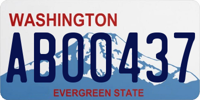 WA license plate ABO0437