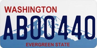 WA license plate ABO0440
