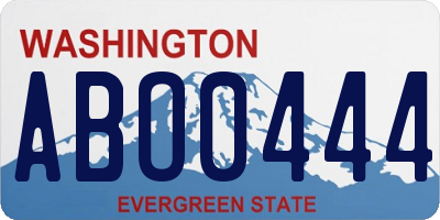 WA license plate ABO0444