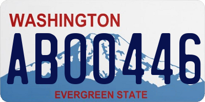 WA license plate ABO0446