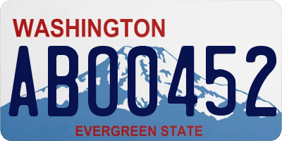 WA license plate ABO0452