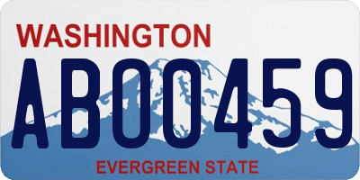 WA license plate ABO0459