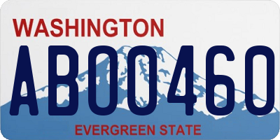 WA license plate ABO0460