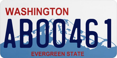 WA license plate ABO0461