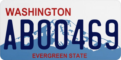 WA license plate ABO0469
