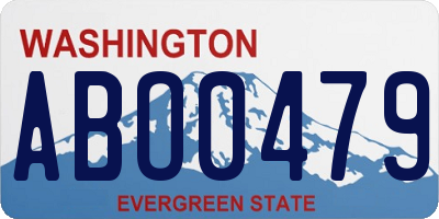WA license plate ABO0479