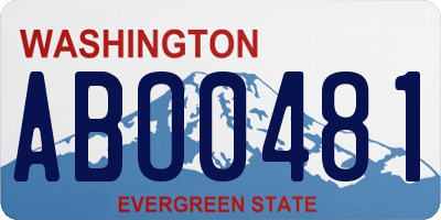 WA license plate ABO0481
