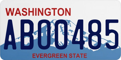 WA license plate ABO0485