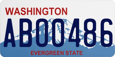 WA license plate ABO0486