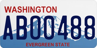 WA license plate ABO0488